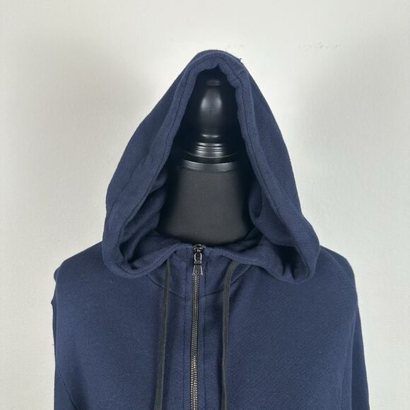 Cotton Citizen Jacket Mens Small Navy Blue Quarter Zip Hooded Side Zippers - Picture 2 of 14